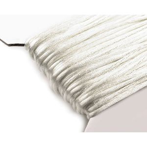 Pletací saténová příze / šňůra 310022/1 bílá, jednobarevná, 2mm, 25 metrů