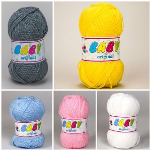 Pletací příze Storex BABY ORIGINAL jednobarevná, klasická, 50g/220m