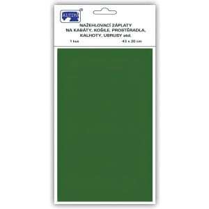 Klasická nažehlovací záplata, textilní bavlněná s nánosem polyetylenu 731-60, světle zelená, 43x20cm