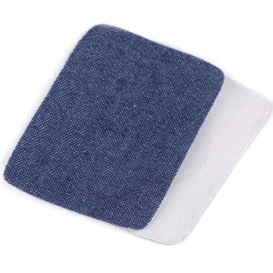 Klasická nažehlovací záplata RIFLOVÁ, textilní bavlněná 740371/5, jednobarevná modrá legie, 5,3x7,9cm, 10 kusů v balení