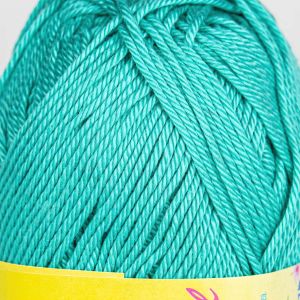 Pletací / háčkovací příze Storex CAMILA NATURAL 131 tyrkysově zelená, jednobarevná, 50g/125m
