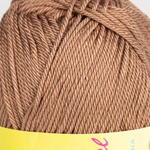 Pletací / háčkovací příze Storex CAMILA NATURAL 218 středně hnědá, jednobarevná, 50g/125m