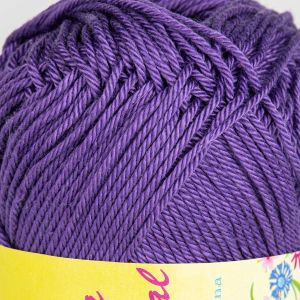 Pletací / háčkovací příze Storex CAMILA NATURAL 56 fialová, jednobarevná, 50g/125m