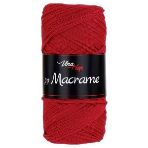 Pletací / háčkovací příze Vlna-Hep PP MACRAME 4020 červená, jednobarevná, 100g/85m
