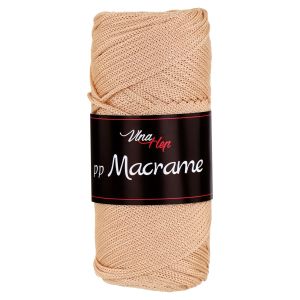 Pletací / háčkovací příze Vlna-Hep PP MACRAME 4208 světle oříškově hnědá, jednobarevná, 100g/85m