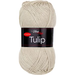 Pletací / háčkovací příze Vlna-Hep TULIP 41020 režná, jednobarevná, antipillingová, 100g/170m