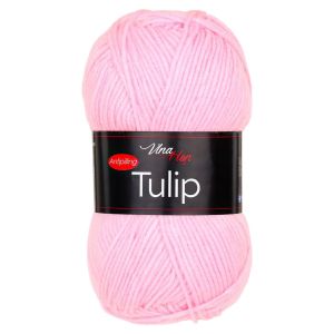 Pletací / háčkovací příze Vlna-Hep TULIP 41068 světle růžová, jednobarevná, antipillingová, 100g/170m