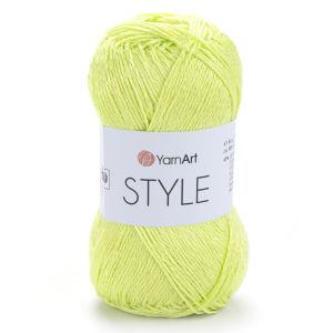 Pletací / háčkovací příze YarnArt STYLE 662 ostře světle zelená, jednobarevná, viskózová, 50g/185m