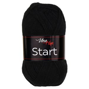 Pletací příze Vlna-Hep START 4001 černá, klasická, 50g/150m