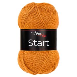 Pletací příze Vlna-Hep START 41050 tmavě hořčicová, klasická, 50g/150m