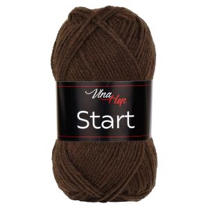 Pletací příze Vlna-Hep START 41057 hnědá, klasická, 50g/150m