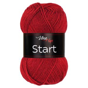 Pletací příze Vlna-Hep START 41158 červená, klasická, 50g/150m