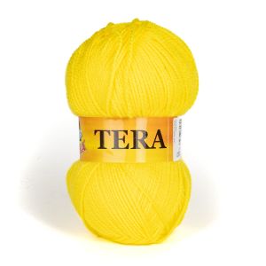 Pletací příze Vlnika TERA 54 žlutá, klasická, 100g/310m