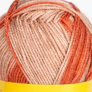 Pletací příze Vlnika TERA MULTI 823 terra-lososová, melírovaná, 100g/300m
