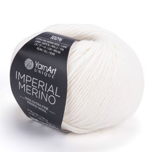Pletací příze YarnArt IMPERIAL MERINO 3302 smetanová, jednobarevná, 50g/100m