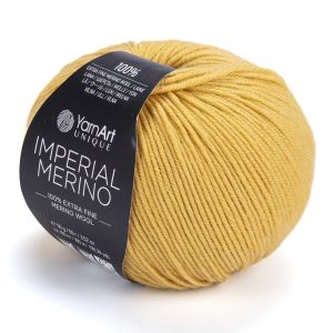 Pletací příze YarnArt IMPERIAL MERINO 3309 okrová, jednobarevná, 50g/100m