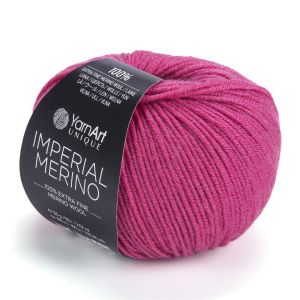 Pletací příze YarnArt IMPERIAL MERINO 3318 malinová, jednobarevná, 50g/100m