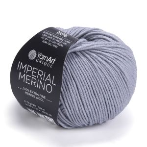 Pletací příze YarnArt IMPERIAL MERINO 3337 šedá, jednobarevná, 50g/100m