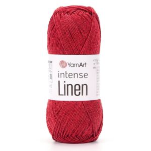 Pletací příze YarnArt INTENSE LINEN 4115 červená, letní, 50g/175m