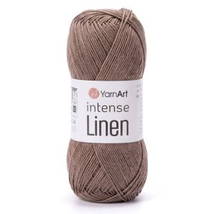 Pletací příze YarnArt INTENSE LINEN 4118 světle hnědá, letní, 50g/175m