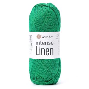 Pletací příze YarnArt INTENSE LINEN 4127 zelená, letní, 50g/175m