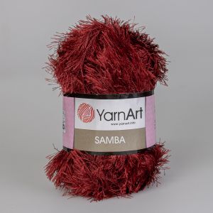 Pletací příze YarnArt SAMBA 2028 bordó, efektní, 150g/100m