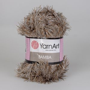 Pletací příze YarnArt SAMBA 99 hnědá, efektní, 150g/100m
