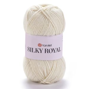 Pletací příze YarnArt SILKY ROYAL 430 smetanová, klasická 50g/140m