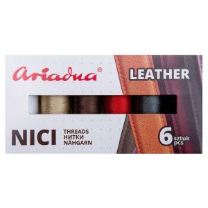Sada speciálních nití na kůži LEATHER Tytan 60E/120m, mix barev, návin 120m, 6 kusů v balení