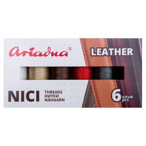 Sada speciálních nití na kůži LEATHER Tytan 60E/120m, mix barev, návin 120m, 6 kusů v balení