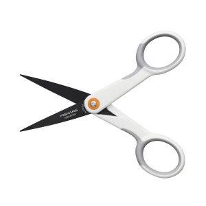 Krejčovské nůžky FISKARS Non-Stick 1070025, s měkkou rukojetí, délka ostří 4,7cm, celková délka 12,3 cm