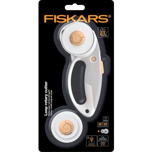 Řezací kolečko na látky, patchwork FISKARS 1066048, dvě čepele průměr 45mm + 60mm
