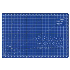 Řezací podložka na látky, patchwork TEXI BLUE S, samosvorná, modrá, 45x30cm, vel. S , tloušťka 3mm