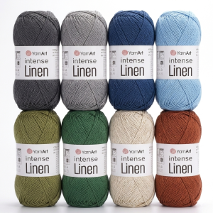 Pletací příze YarnArt INTENSE LINEN jednobarevná, letní, 50g/175m